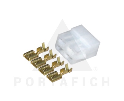 1509 - FICHA 4 VIAS MACHO CON TERMINAL PARA ARMAR